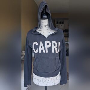 B&C Collection Black Hoodie Capri Italian Flag Logo Size Medium